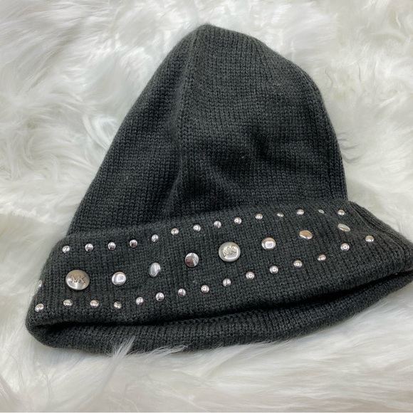 Michael Kors Dome Stud Cuff Beanie. Gray. NWT - Picture 7 of 7